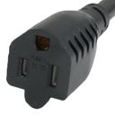 6FT Black Adapter IEC320 C14 to NEMA 5-15R 13A 250V