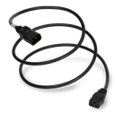 12FT IEC60320 C14 to C19 15A 250V 14awg TAA Power Cord - BLACK