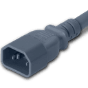 Plug (Male) : IEC 60320 C14 Color : Gray