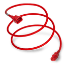 Global C14 to C13, 10A/250V 1FT Red Power Cord, cULus, KC, CE, ENEC, VDE, SAA, PSE, CCC Approvals