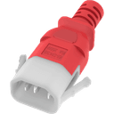 Plug (Male) : IEC 60320 C14 Locking (P-Lock) Color : Red