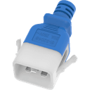 Plug (Male) : IEC 60320 C20 Locking (P-Lock) Color : Blue