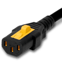 1.5FT Black V-Lock IEC320 C14 Locking to IEC320 C13 Locking 10A 250V