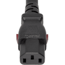6FT Black A-Lock IEC320 C20 to IEC320 C13 Universal Locking 15A 250V