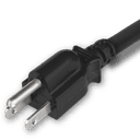 1FT Black Extension Cable NEMA 5-15P to NEMA 5-15R 13A 125V