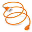 Plug (Male) : IEC 60320 C14 Locking (P-Lock) Connector (Female) : IEC 60320 C19 Color : Orange
