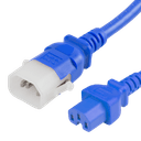 P-Lock C14 to C15, 14 AWG SJT, 15A/250V, 2FT Blue Power Cord