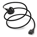 6FT Black UK Power Cable BS1363 Down Angle to IEC320 C19 13A 250V