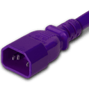 Plug (Male) : IEC 60320 C14 Color : Purple