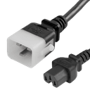 3FT Black Secure-Lock/P-Lock IEC320 C20 Locking to IEC320 C15 15A 250V
