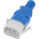 Plug (Male) : IEC 60320 C14 Locking (P-Lock) Color : Blue