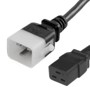 1.5FT Black Secure-Lock/P-Lock IEC320 C20 Locking to IEC320 C19 20A 250V