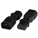 Adapter IEC60320 C14 Plug to C13 Connector 10A 250V Black