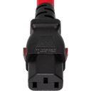 zLock Power Cord, Locking C14 to Locking C13, 14AWG x 0.6Meter, RED