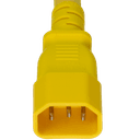 Plug (Male) : IEC 60320 C14 Color : Yellow