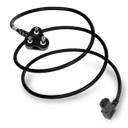 2.5M Black Type M South Africa SANS164-1 BS546 Down Angle to IEC320 C13 Left Angle 10A 250V
