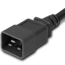Plug (Male) : IEC 60320 C20 Color : Black