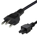 6FT Black Type J Switzerland SEV1011 to IEC320 C5 2.5A 250V
