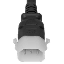 Plug (Male) : IEC 60320 C14 Locking (P-Lock) Color : Black