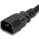 Plug (Male) : IEC 60320 C14 Color : Black