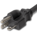 1FT Black Standard NEMA 6-20P to IEC320 C13 15A 250V