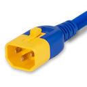 1.5FT Blue V-Lock IEC320 C14 Locking to IEC320 C13 Locking 10A 250V