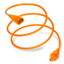 Plug (Male) : IEC 60320 C14 Connector (Female) : IEC 60320 C13 Color : Orange Cordage : 18awg-3c SJT