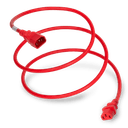 Plug (Male) : IEC 60320 C14 Connector (Female) : IEC 60320 C13 Color : Red Cordage : 14awg-3c SJT