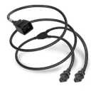 5FT(IN=4FT, OUT=1FT) C20 to 2xC13 14awg SJT 105c BLACK SPLITTER