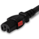 zLock-zC14-14-aC15-0.6m zLock Power Cord, Locking C14 to Locking C15, 14AWG x 0.6Meter, BLACK