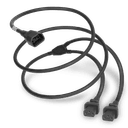 1FT Black Splitter IEC320 C14 to 2x IEC320 C13 13A 250V