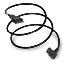 2.5M Black Type L Italy CEI23-16/VII to IEC320 C13 Right Angle 10A 250V