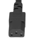 Connector (Female) : IEC 60320 C13 Color : Black