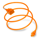 Plug (Male) : IEC 60320 C20 Connector (Female) : IEC 60320 C13 Color : Orange