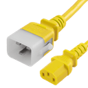P-Lock C20 to C13, 14 AWG SJT, 15A/250V, 6FT Yellow Power Cord