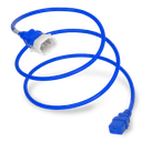 Plug (Male) : IEC 60320 C14 Locking (P-Lock) Connector (Female) : IEC 60320 C19 Color : Blue