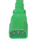 Plug (Male) : IEC 60320 C14 Color : Green