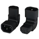 Adapter IEC 60320 DOWN ANGLE C14 Plug to C13 10A 250V Black