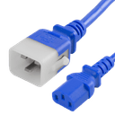 P-Lock C20 to C13, 14 AWG SJT, 15A/250V, 2FT Blue Power Cord