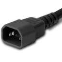 3 Feet Black IEC 60320 C14 to S-Lock C15 14awg SJT Power Cords