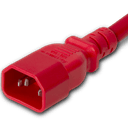 Plug (Male) : IEC 60320 C14 Color : Red