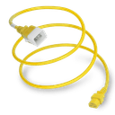 3FT P-Lock C20 to C21, 20A 250V, Yellow Power Cord