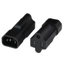 Adapter IEC60320 C14 Plug To NEMA 5-15R Black