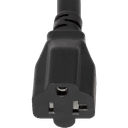 1FT Black Adapter NEMA L5-20P to NEMA 5-15/20R (T-SLOT) 20A 125V