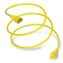 Plug (Male) : IEC 60320 C14 Connector (Female) : IEC 60320 C13 Color : Yellow Cordage : 14awg-3c SJT