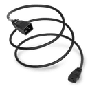 1FT Black LSZH Cordage IEC320 C20 to IEC320 C19 15A 250V