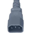 Plug (Male) : IEC 60320 C14 Color : Gray