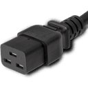 1FT Black Standard IEC320 C20 to IEC320 C19 16A 250V