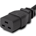 1FT Black LSZH Cordage IEC320 C20 to IEC320 C19 15A 250V
