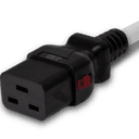 3FT White A-Lock IEC320 C20 to IEC320 C19 Universal Locking 15A 250V